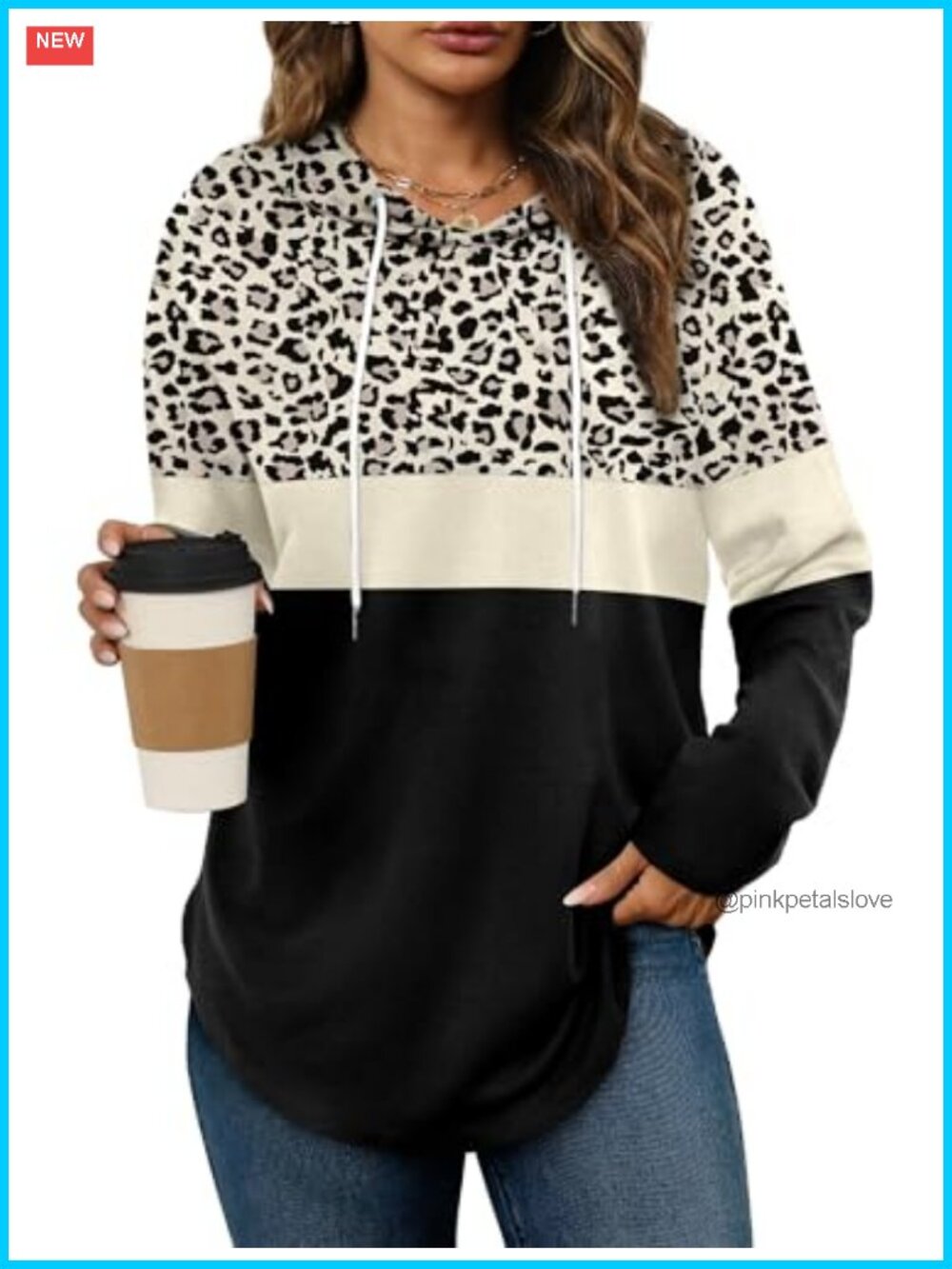 Womens Long Sleeve Crewneck Sweatshirt Loose Fit Casual Pullover